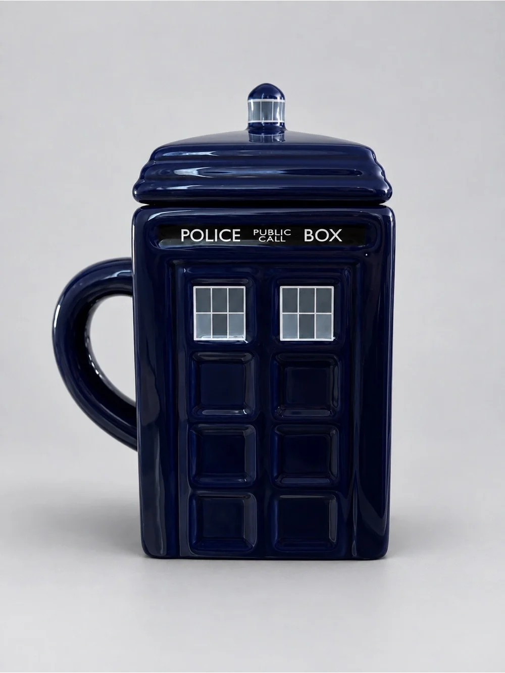 Doctor Who TARDIS Ceramic Mug w/ Lid Zeon 2012 BBC Licensed